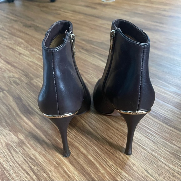 Coach Brown Leather Nila Ankle Boots US 7.5 - Picture 4 of 8